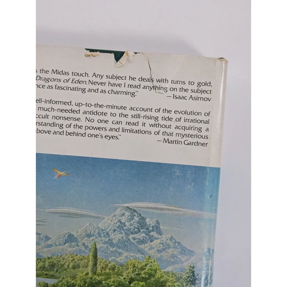 The Dragons of Eden Carl Sagan 1977 First Edition 4th Printing Hardcover w/ DJ G